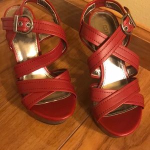 Red sandals